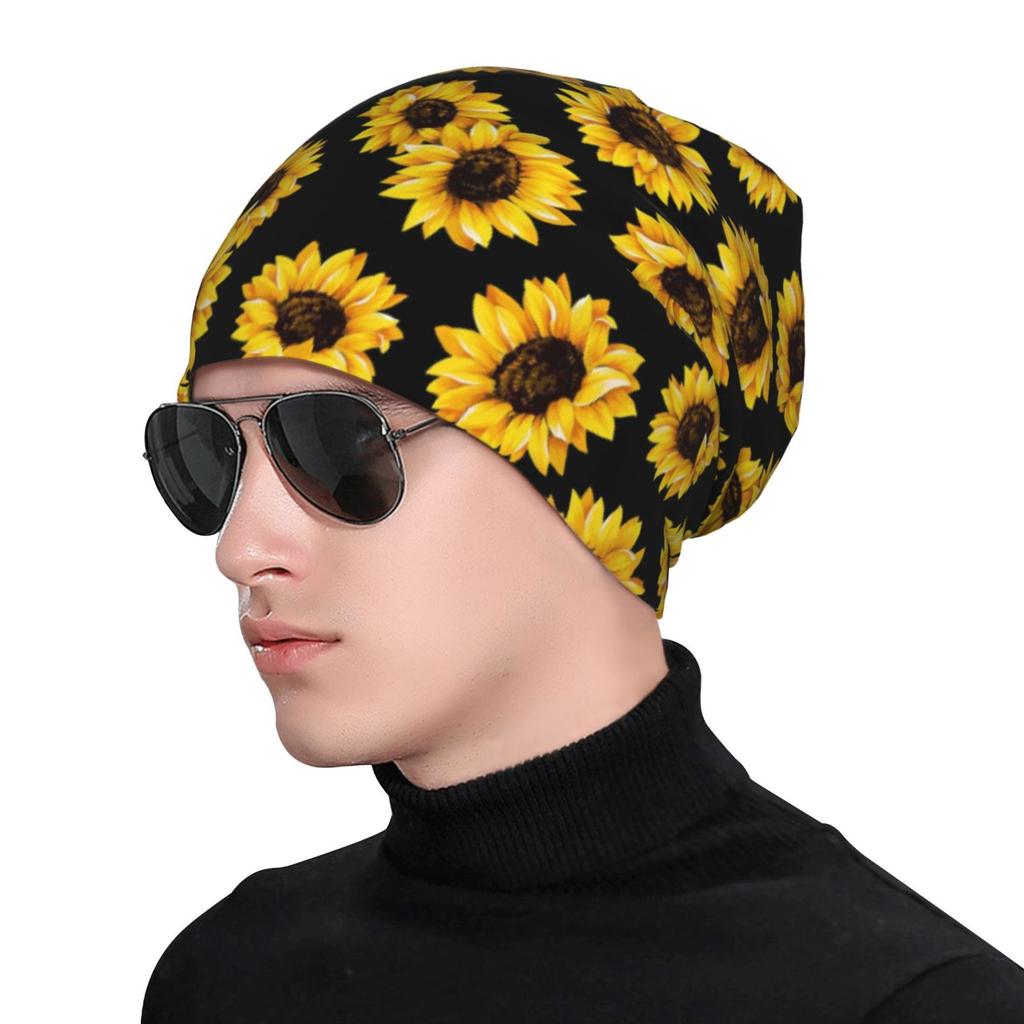 Vintage Daisy Flower Warm Soft Knitted Hat Lightweight Casual Hat Type Loose Chemotherapy Hat Cancer Patient Headwear Gift