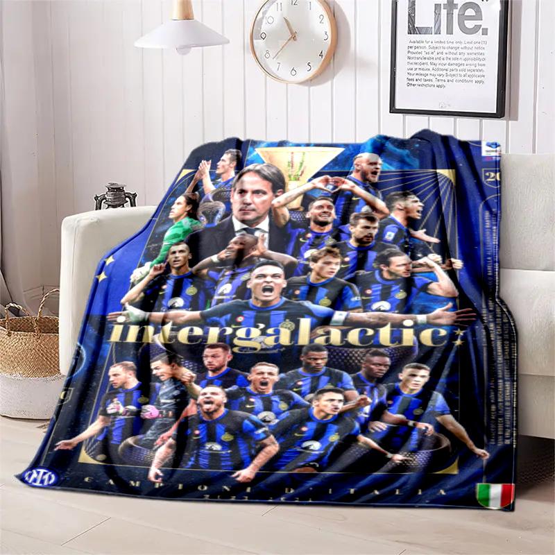 Famous F.C. Internazionale Milano football player Lautaro Martínez blanket Soft four season home bed office travel outdoor warm blanket L10