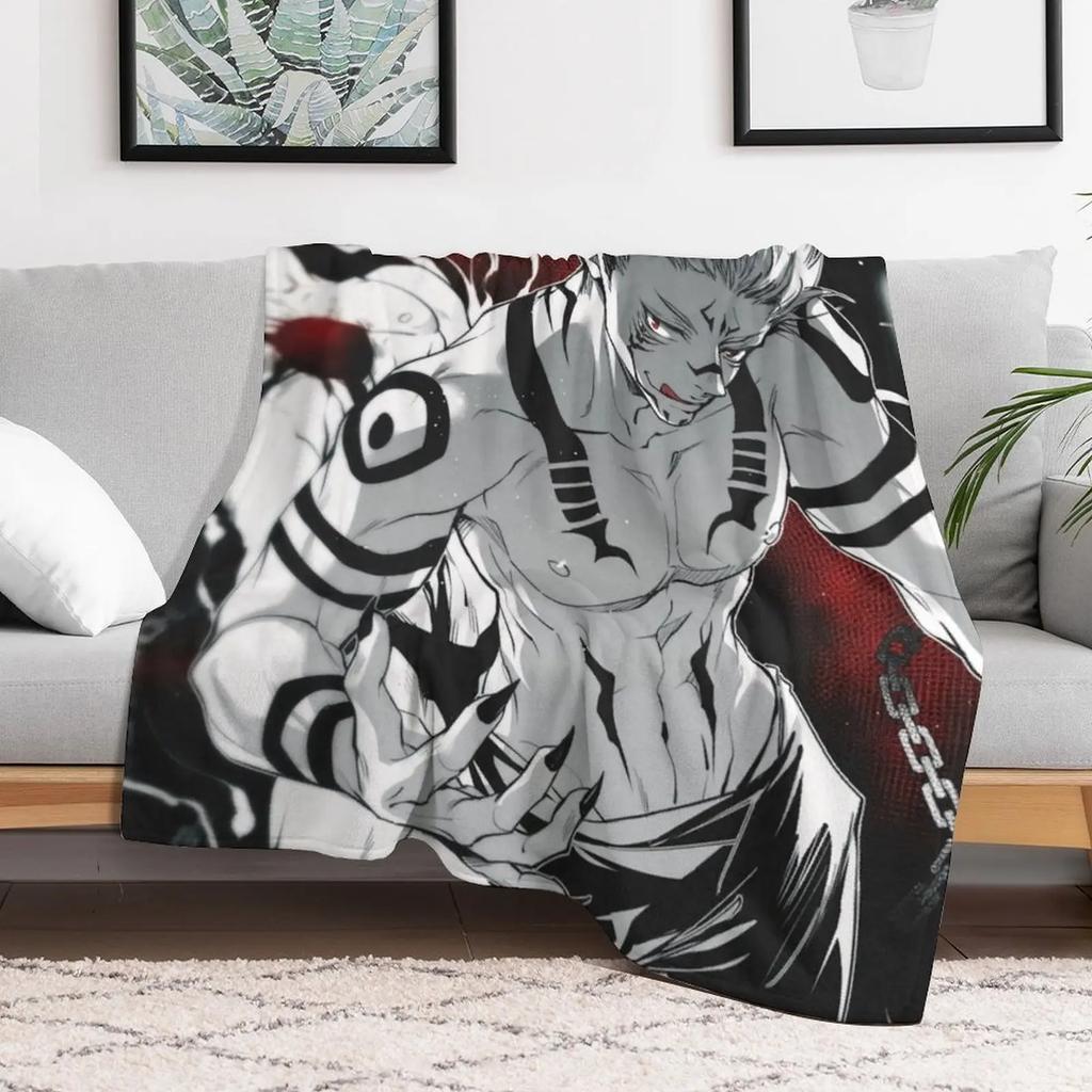 Sukuna Itadori Yuji Throw Blanket Air Conditioner Soft Blanket for Office Home