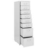 Grey Filing Cabinet with Casters 28 x 41 x 109 cm Metal