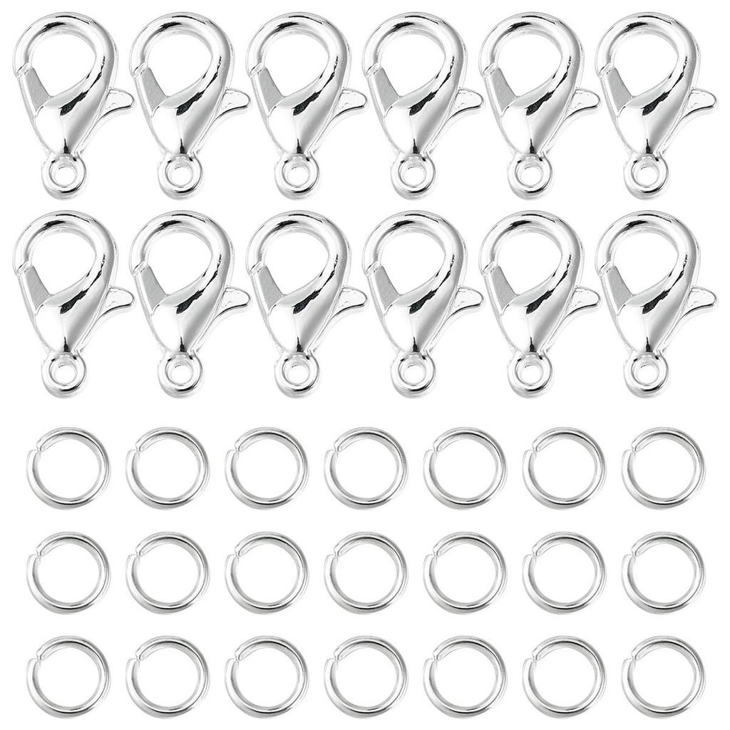 Multicolor Zinc Alloy Lobster Clasp & Jump Ring Set for DIY Bracelet & Necklace Jewelry