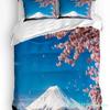 Japanese Style Cherry Blossoms Pink Bedding Set 3pcs Duvet Cover Pillowcase Kids Adult Quilt Cover Double Bed Set Home Textile