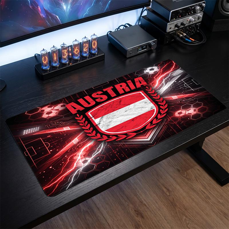 Austria Football Crest Mouse Pad, Extended Non Slip Rubber Desk Mat for Gaming Office Laptop Fan Gift