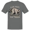 Live Fast Eat Trash Raccoon Humor Men's T-shirt