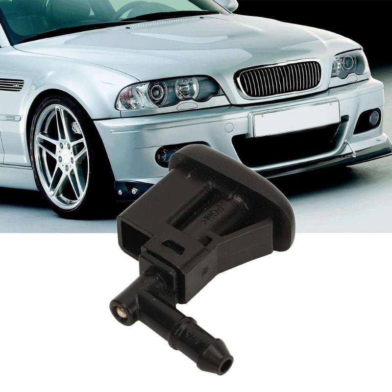 Universal Windshield Cleaning Jet Nozzle Wider Coverage 61667056732 Replacement Strong Construction for Car E46 320i