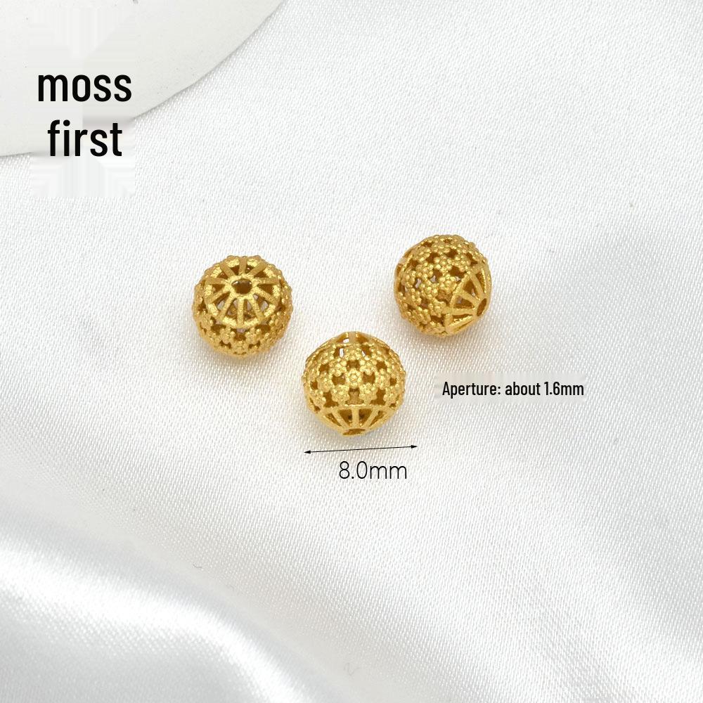 Copper-Plated Sand Gold Spacer Beads for DIY Jewelry: Ideal for Handmade Bracelets, Necklaces, Wristbands, and More.