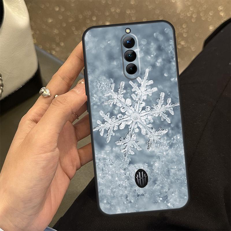 Snow Snowflake Winter Case For ZTE Nubia RedMagic 6 7 6S 7S Pro 6R RedMagic 10 Air 9 8 8S 9S 10S 11 Pro Plus Cover