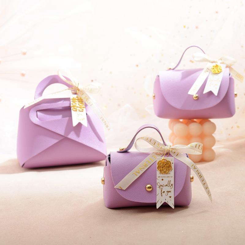 

3pc Small Leather Handheld Candy Boxes Set 10x5x6cm Compact Size with Assembly Components Portable Storage Containers for Small Items One Size