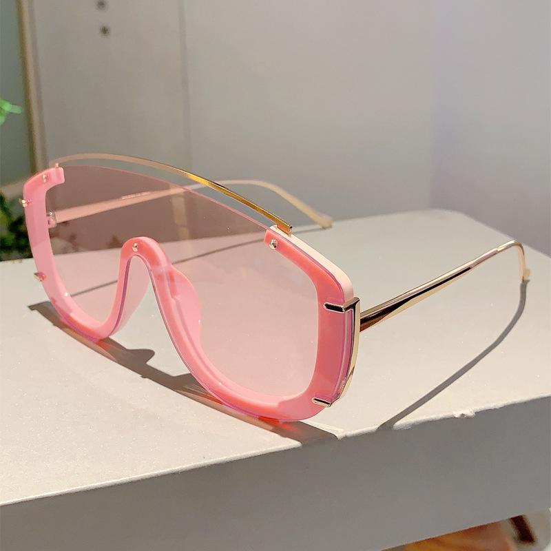 Y2k Stylish Oversized Frame Sunglasses for Women Fashion Gradient Outdoor Sports Shades Luxury Brand Design Men Sun Glasses