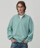 BEYOND CLOSET [Collection Line] Premium Uniform Half Zip T-Shirt Stone Green