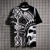 Grim Reaper Oversize T-shirt Man Fear Men's Short Sleeve Tee Cool Trend Ghost Crow Haikyuu Style Comfort3D Printing