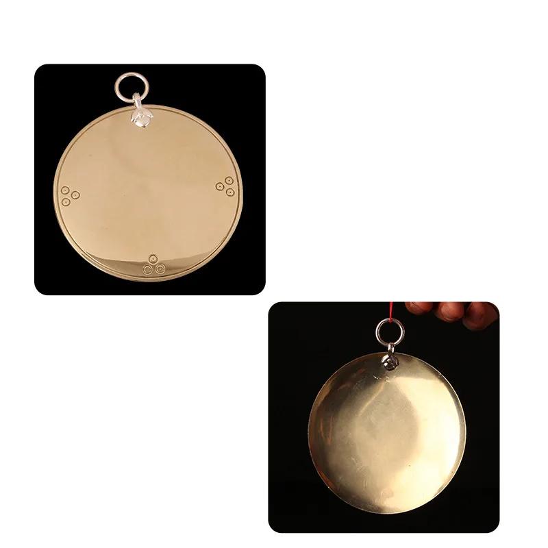 Creative Feng Shui Bronze Mirror Ornaments Brass Crafts Buddha Hall Door Decoration Buddha Hall Accessories Buddhist Supplies