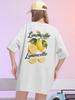Limoncello Print Tshirts Women Summer Casual Loose Short Sleeve Tees Hipster Cute Aesthetic Astrology Tops