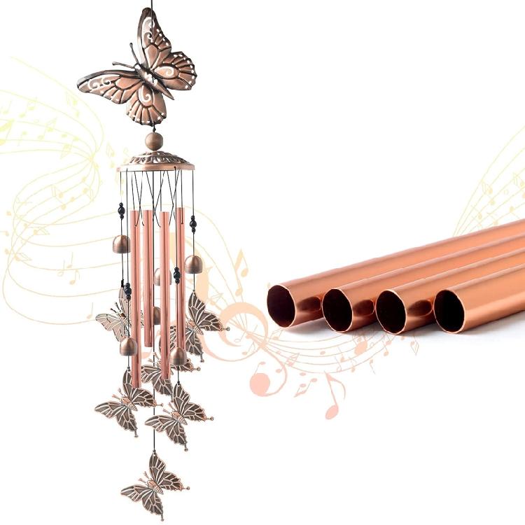 Butterfly WindChime Perfectly Decorate Garden or Yard Outdoor Decorations Windchimes for Christmas, Weddings, Birthdays