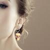 Fashionable Sturdy Resin Gothics Skull Hoop Earrings Punk Styles Handmade Craft Supplies Dark Horror Jewelry Women