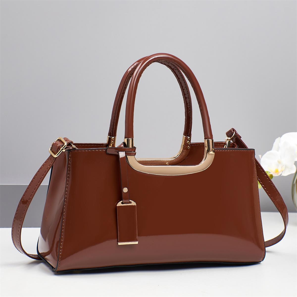 Minimalist And Trendy Patent Leather Glossy Women s Bag