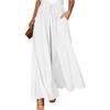 Women's Casual Fashion Elastic Waistband Wide Leg High Waist Long Skirt Pants