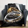 Lord Rings Personalized Text Blanket Cozy Customizable Blanket Soft Warm Cozy Throw For Bedding Bed Living Room Seaside Ideal for All Seasons