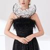 Themed Party Neck Ruff For Jester Costume Breathable Mesh Collar Neckpiece Halloween Transformation Accessory