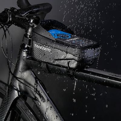 Touch Screen Bike Pouch Phone Case Light Barrier Waterproof Bicycle Front Frame Bag Hard Shell Case Cycling Accessories