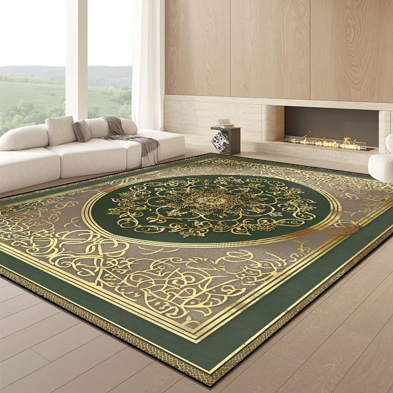 

Скандинавський Розкішний Золотий Великий Килим для Вітальні Домашній Декор Килим для Вілли Вітальня Килим на Замовлення Килим для Лобі Готелю Нековзні Килимки для Підлоги 80*160cm