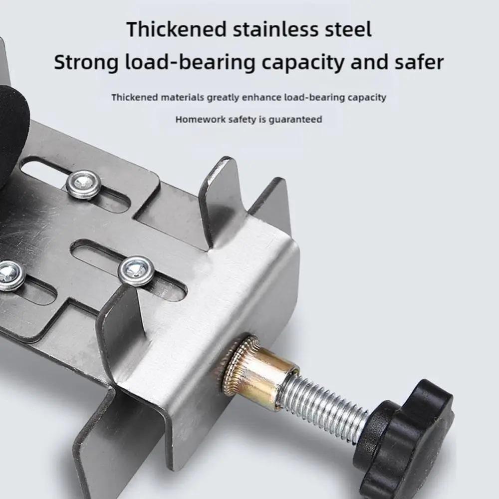 Stainless Steel Cabinet Door Mounting Jig Adjustable Floor Cabinet Support Clamp Carpentry