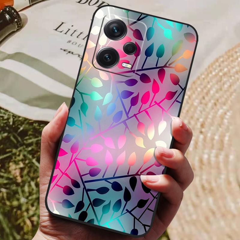 Dla Redmi Note 12 Pro 5G NFC Etui Czarna Pokrywka Lew Wilk Silikonowe Miękkie Tylne Etui Dla Telefonu Xiaomi Redmi Note12 Pro 5G Capa