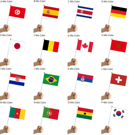 10 Stück Fans Jubelflagge Wunderschön Exquisit Feine Verarbeitung Langlebig Blickfang Jubel Leichtgewicht Nationalflaggen Wimpelkette Wimpel für Wettbewerb