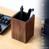 Wooden Pen Holder Interlocking Design Pen Solid Natural Wood Japanese Tabletop Pencil Desk Storage Cutlery Makeup Brush Storage [Maple Style] Stand,