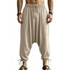 Zomer Heren Drop Crotch Harembroek Elastische Taille Trekkoord Manchet Wijde Casual Broek High Street Casual Broek