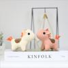 Cute Cloth Pony Horse Pendant Plush Toy Doll Small Stuffed Animal For Children Keychain Pendant Birthday Present 10cm