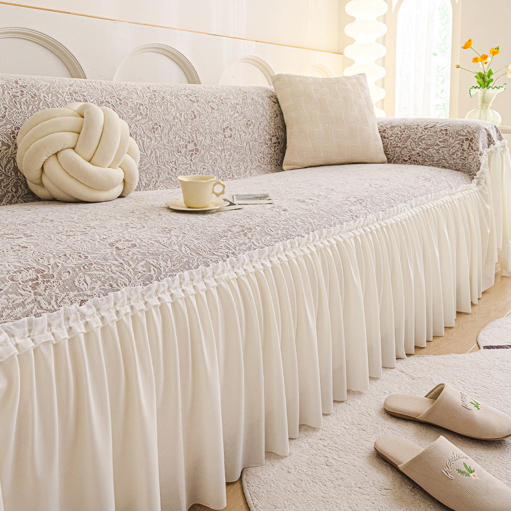 Velvet Sofa Cover With Elegant Texture, Tailored Couch Cover And Anti-Slip Sofa Slipcover For Home Décor