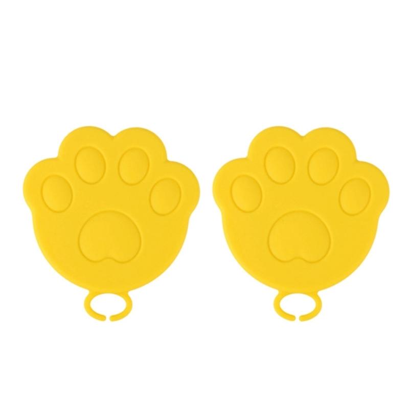 

2PCS Silicone Sealing Lid Food Can Covers For Pet Food Container Maintains Airtights Storage Great for 6.5/7.5/8.5cm Lid жёлтый
