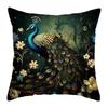 Heimdeko Pfau & Blumenmuster Dekorative Kissenhülle Muster Kissenbezug Geeignet für Sofa Schlafzimmer Auto Kissenbezug
