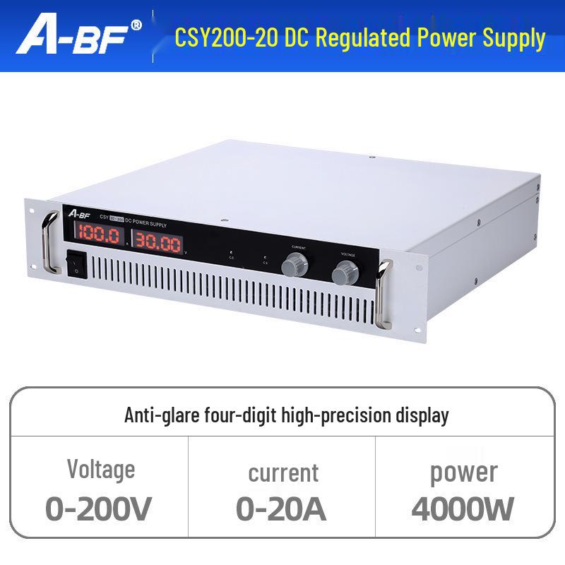 A-BF High Power Adjustable DC Regulated Power Supply 200V 20A, Constant Voltage/Current
