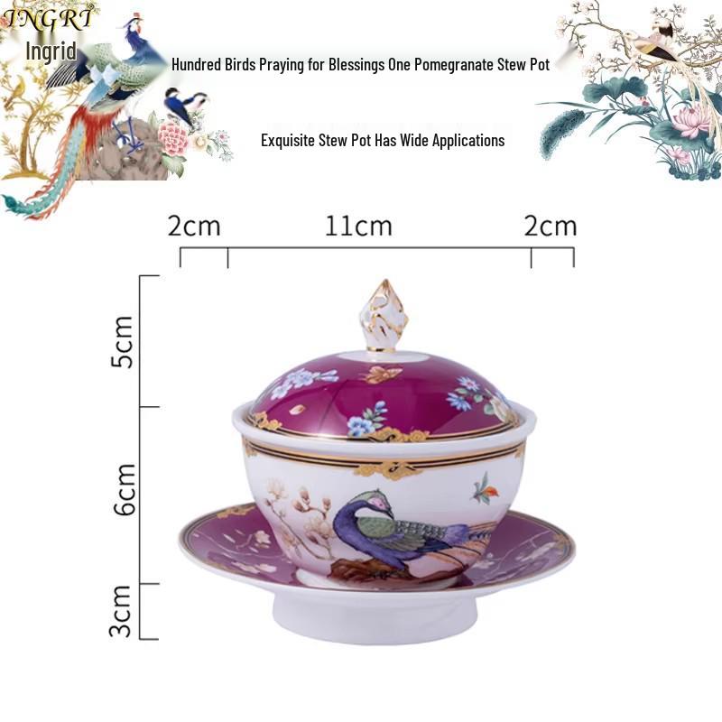 Exquisito Juego de Cuenco y Plato de Cerámica China: Vajilla Creativa Festiva de Porcelana Ósea con Cuencos, Platos y Cucharas