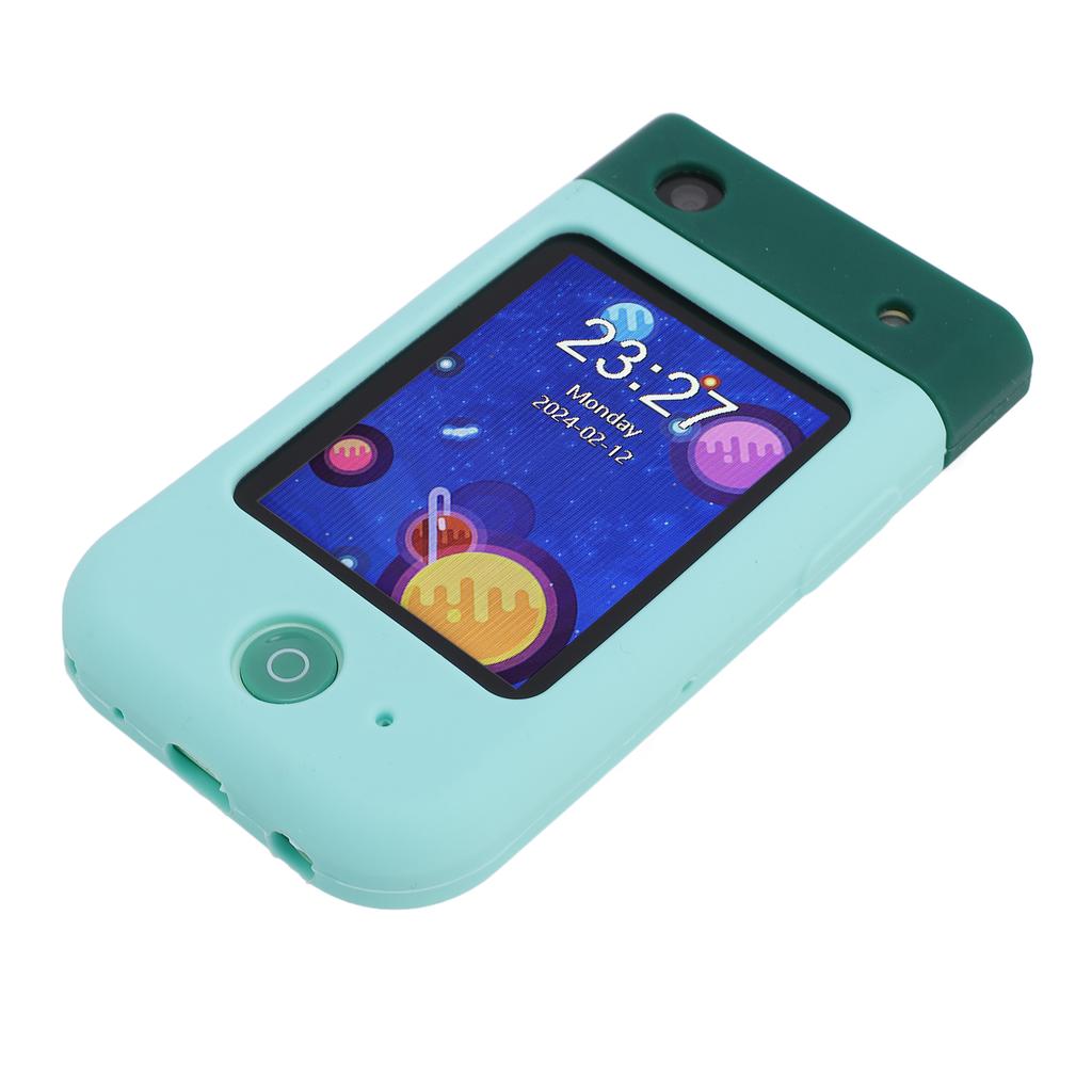 Kinder Smart Phone Spielzeug 2,8 Zoll 180 Grad Klappkamera 1080P Video Tragbar Kleinkind Spiel Telefon Spielzeug Dinosaurier Grün