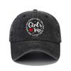 S Trip Red Lip Print Adjustable Snapback Baseball Cap for Women  Lightweight Washed Cotton Curved Brim Dad Hat