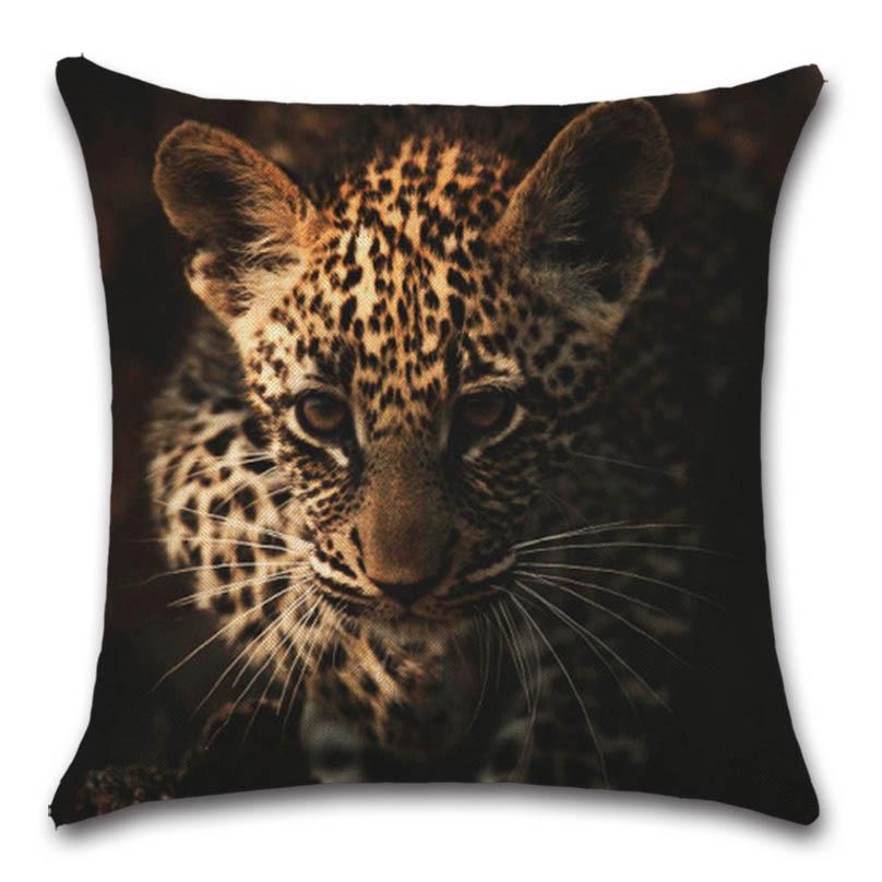 Tier Herr. Kissenbezug aus Leinen mit Gepardenmuster Dekorative Heimdekoration Sofa Stuhl Autositz Freund Kinder Jungen Schlafzimmer Geschenk