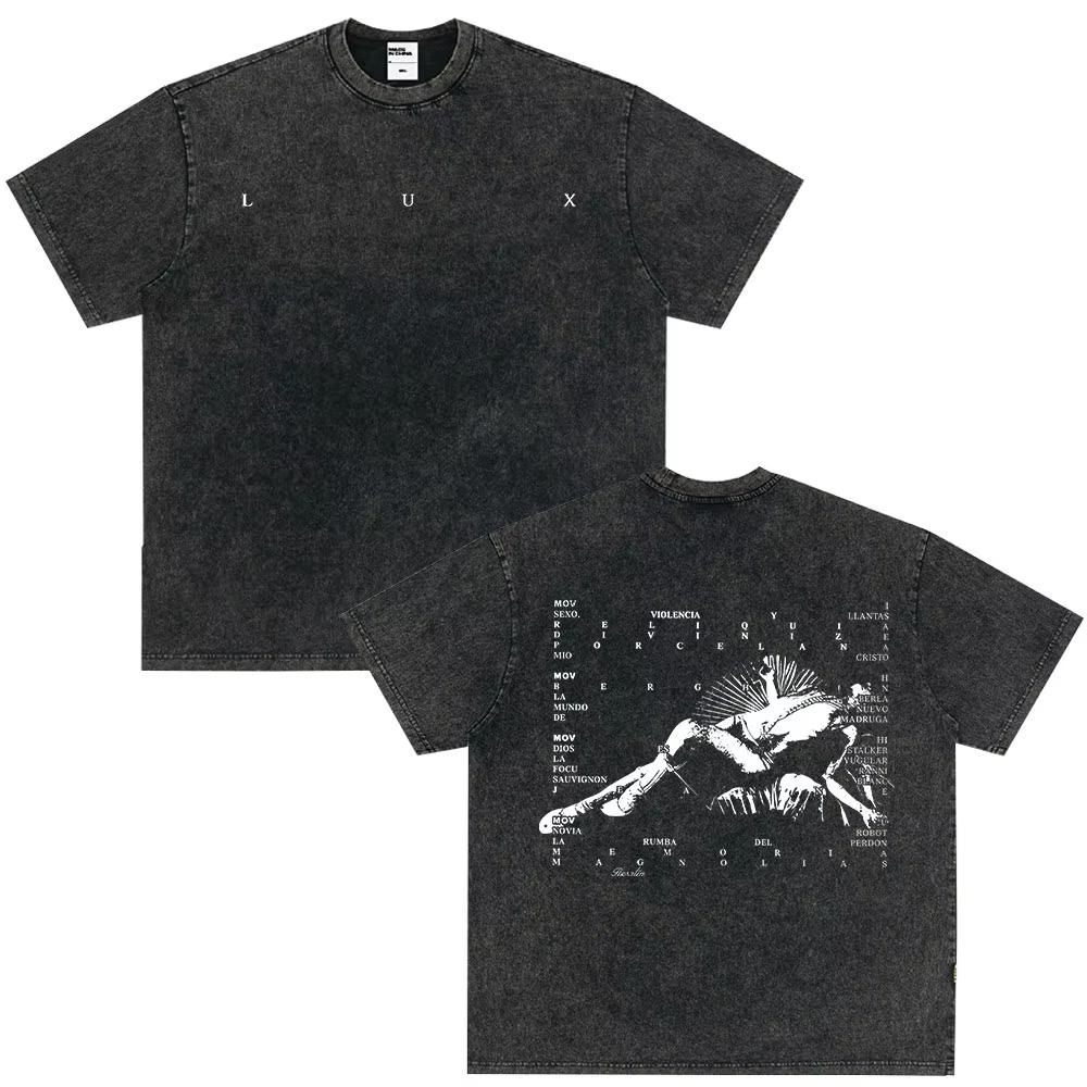 

Vintage Washed Singer Rosala LUX Ablum Graphic Tshirt Mens Women Fashion Clothing Tee Shirt Casual Hiphop Oversized Tshirts M