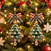 Gold Edge Christmas Tree Charms 250th Anniversary Ornament 2D Acrylic Decor Ornaments 1776-2026 Patriotic Commemorative Hanging Decoration Keepsake