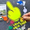 Motorcycle Stickers HAVe A Nice DAY ! Middle Finger Refletor Accessories Decals for Honda PCX125 Yamaha R1 Kawasaki Z900