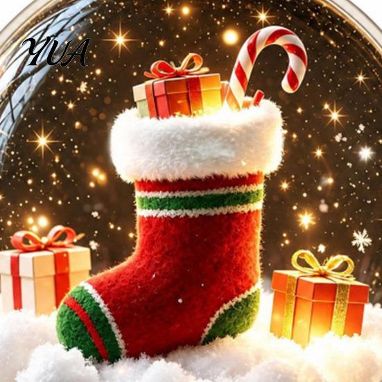 Christmas Gift Exchange Souvenirs Glowing Story Ornament, Mini Holiday Scene Light Up Ball Tree Hanging Ornaments Decoration, Acrylic Clear