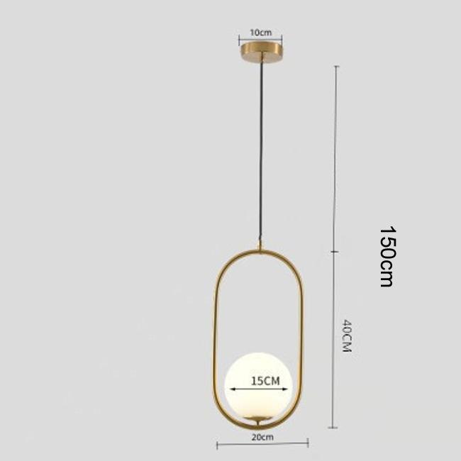 LED Pendant Light Dining Room Suspension Luminaure Hanging Lamp Ceiling Decoration Bedroom Living Glass Ball Chandelier Lighting