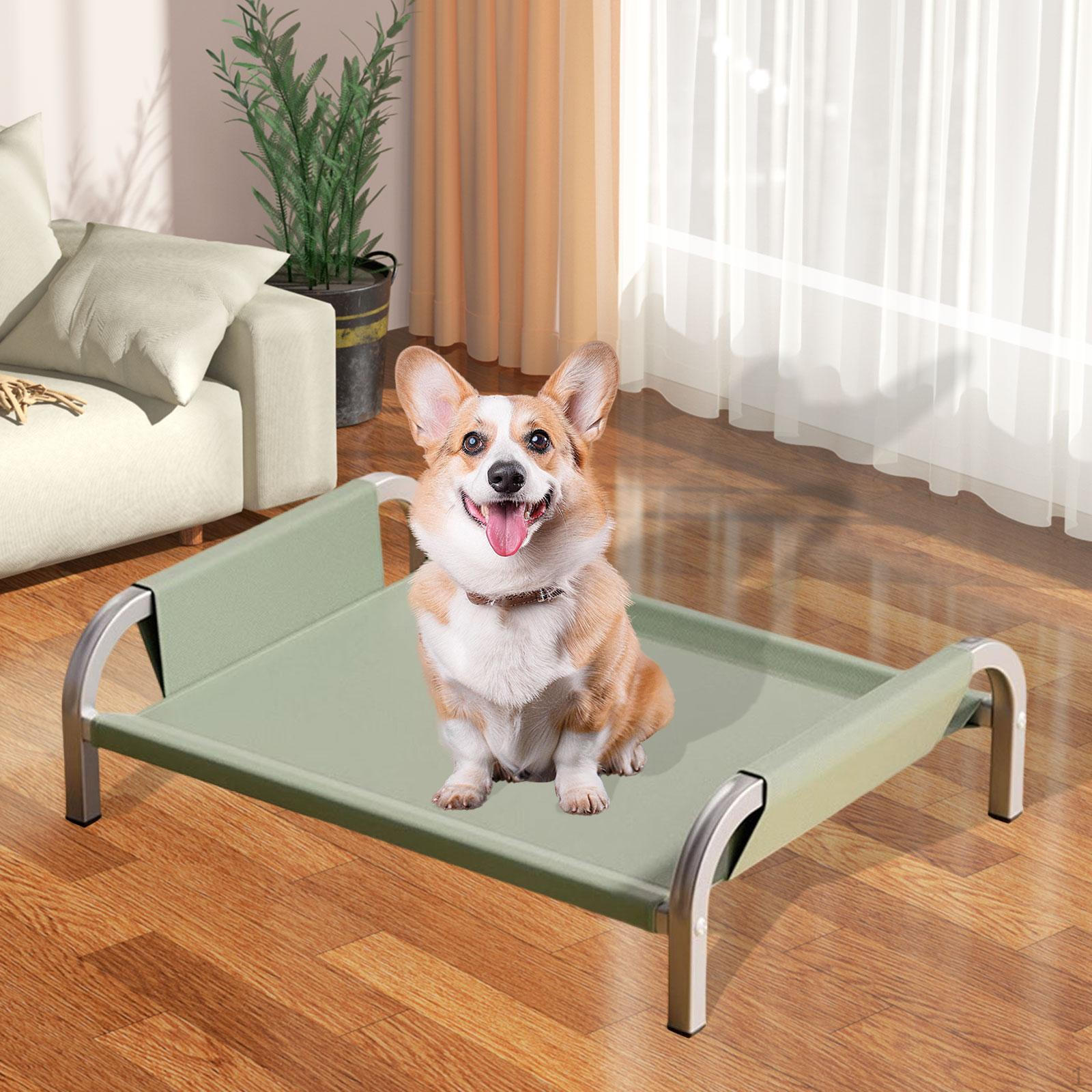 

Удобная и дышащая приподнятая лежанка для всех питомцев, с металлическим каркасом, для котят, маленькая M зелёный