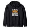 Funny Construction Safety Briefing Hard Hat, Builder/Worker Zip-Up Hoodie