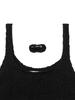 Tuomio Cut-Out Ribbon Knit Tank [Black]