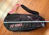 [USED] Yonex Racket Bag, Black/Pink, Lightning Bolt Pattern