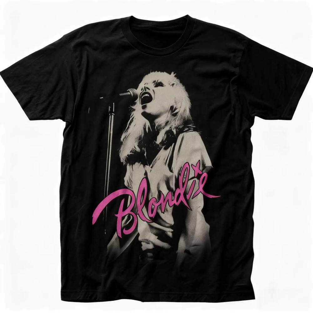 

Ruck Band Blondie Tour 1977 Retro Poster Print T-Shirt Unisex Women Cotton Fashion Summer New Tees Streetwear Oversized Casual Tops S