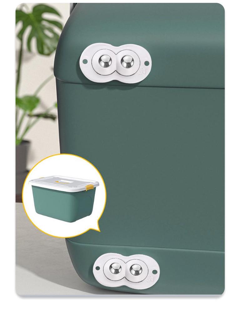 Adhesive Roller Wheels for Trash Can, No-Drill, 4-Pack Universal Base Accessory